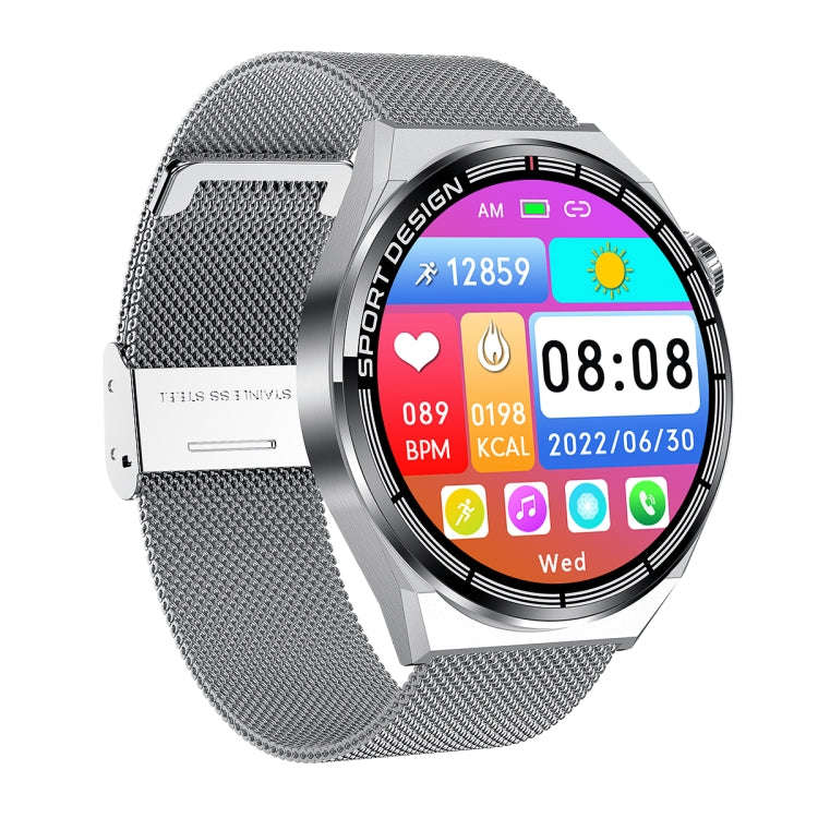 HDT MAX 1.60 inch Silver Dial Milan Steel Band IP68 Waterproof Smart Watch Support Bluetooth Call...