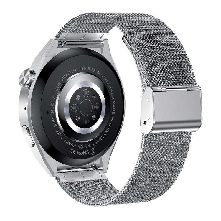 HDT MAX 1.60 inch Silver Dial Milan Steel Band IP68 Waterproof Smart Watch Support Bluetooth Call...