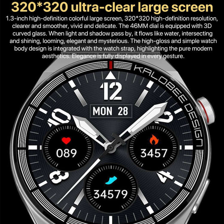 1.3 inch Bamboo Steel Band IP68 Waterproof Smart Watch Support Bluetooth Call(Silver)