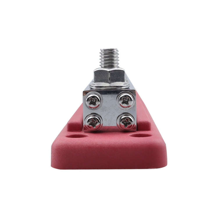 RV 600A High Current busbar 8-way Straight M10 Wiring Studs(Red)