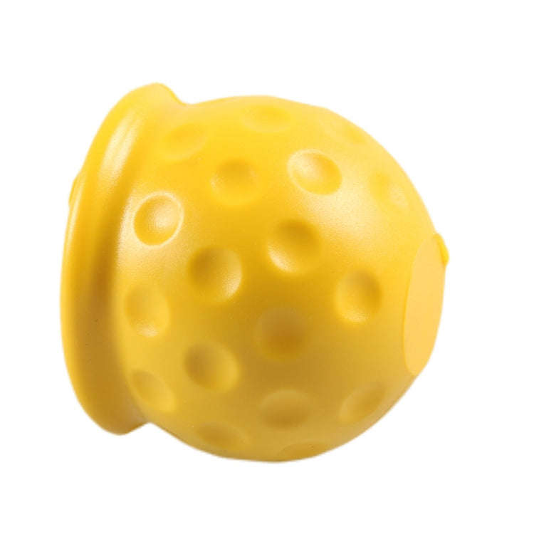 Universal 50mm Automatic Tow Bar Ball Cap Trailer Soft Rubber Protective Cap(Yellow)
