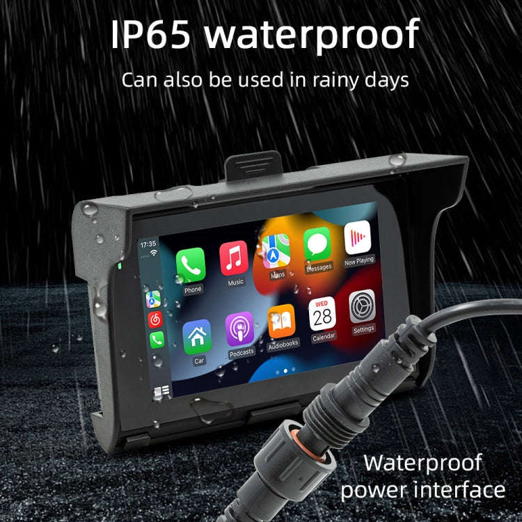 B5350 Motorcycles Portable MP5 Waterproof IP65 5 inch Wireless Carplay GPS Navigator