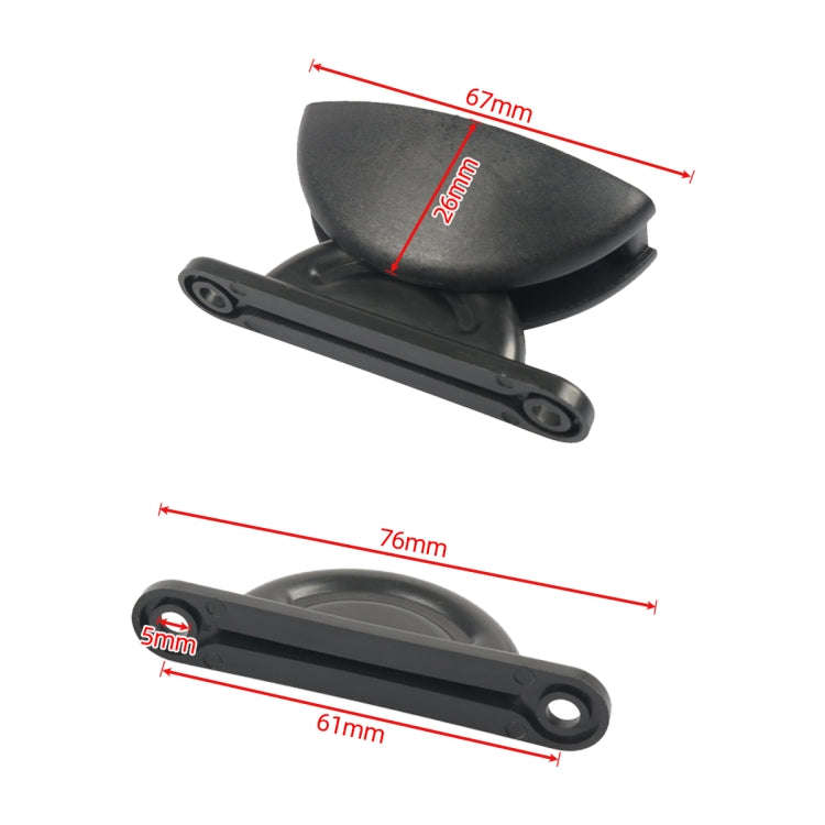 A8628 2 Pair RV Hatch Semi-circular Retainer Kit with Screws(Black)
