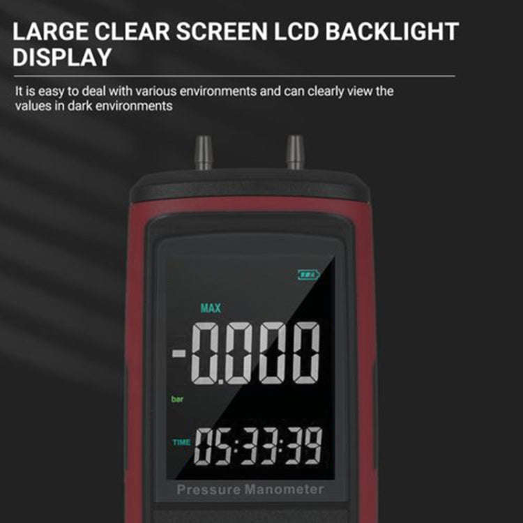 BENETECH GT5101 LCD Display Differential Pressure Meter, Specification:100KPa