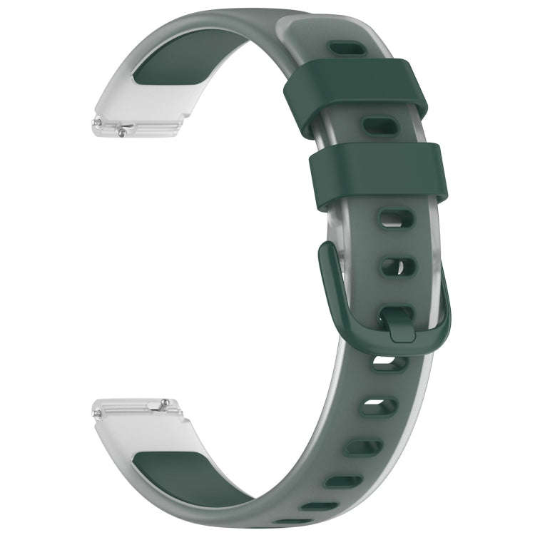 12mm Universal Two Color Transparent Silicone Watch Band(Green)