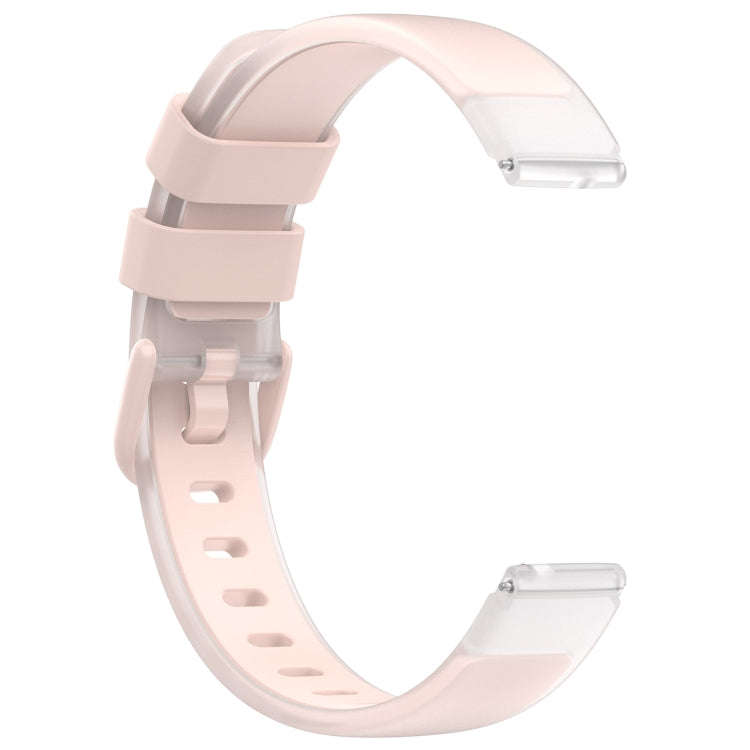 12mm Universal Two Color Transparent Silicone Watch Band(Light Pink)