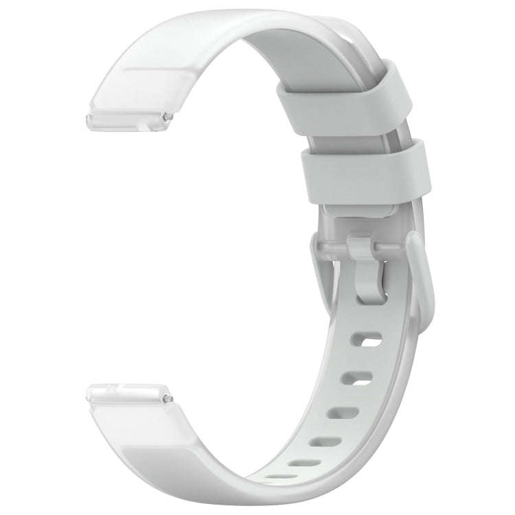 12mm Universal Two Color Transparent Silicone Watch Band(Light Grey)
