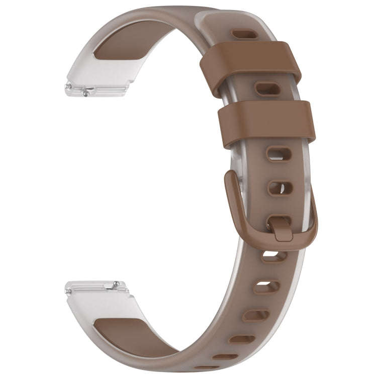 12mm Universal Two Color Transparent Silicone Watch Band(Brown)