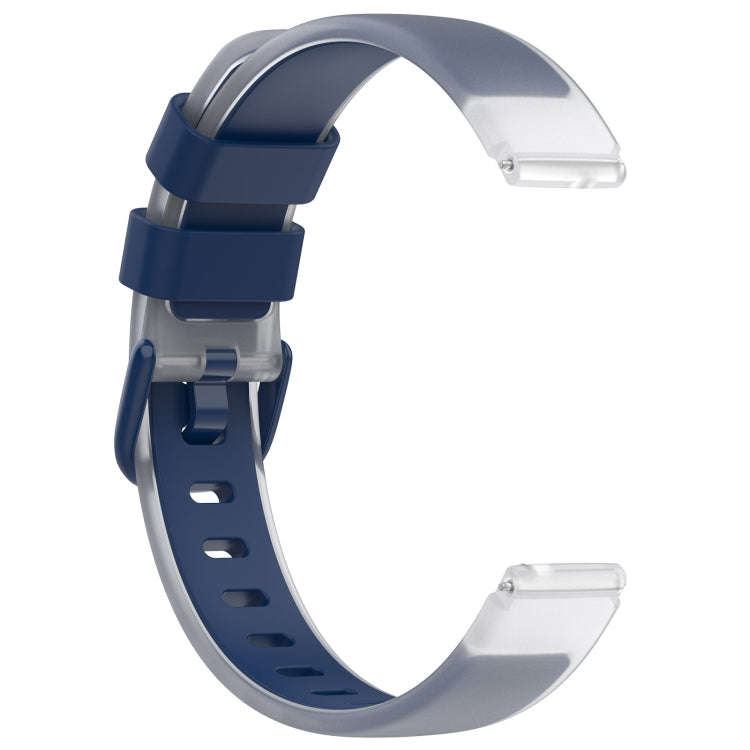 12mm Universal Two Color Transparent Silicone Watch Band(Blue)