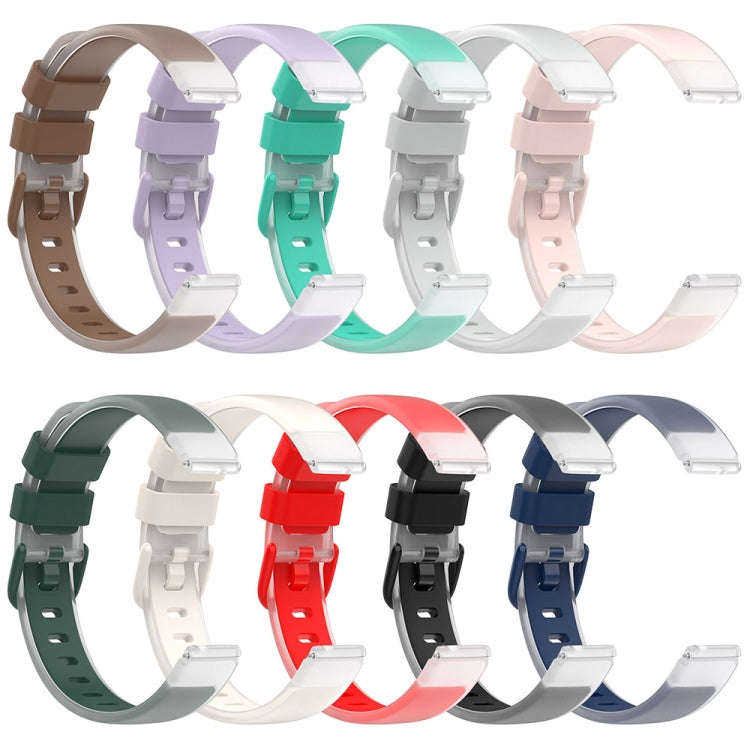 12mm Universal Two Color Transparent Silicone Watch Band(Brown)
