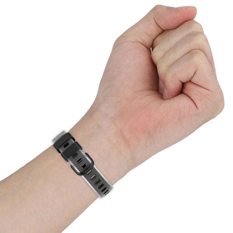 12mm Universal Two Color Transparent Silicone Watch Band(Brown)
