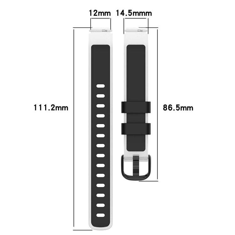 12mm Universal Two Color Transparent Silicone Watch Band(Brown)