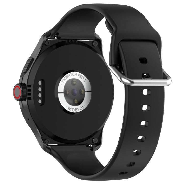 24mm Universal Small Waist Silicone Watch Band(Black)