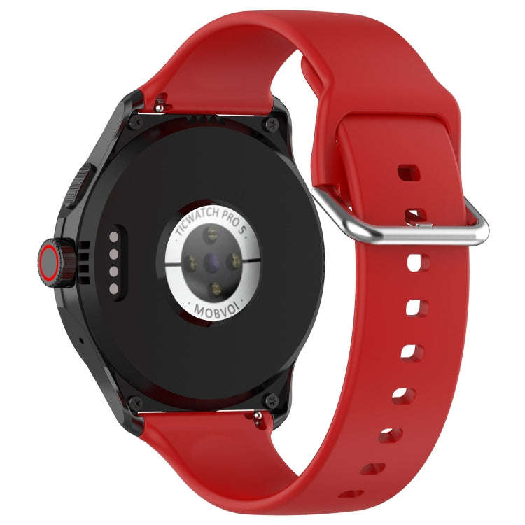 24mm Universal Small Waist Silicone Watch Band(Red)