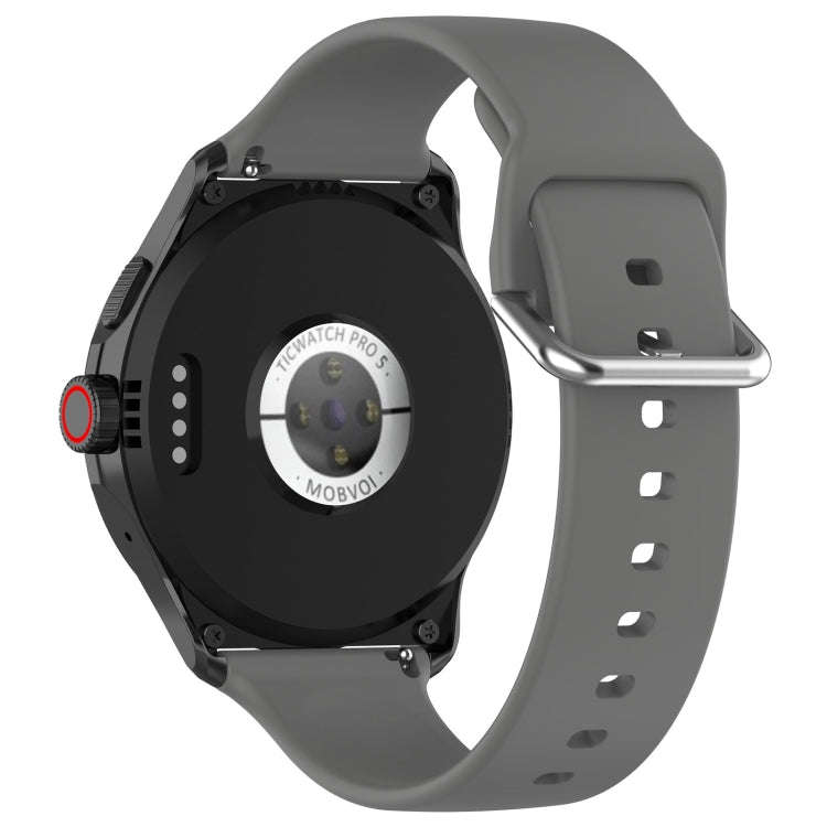 24mm Universal Small Waist Silicone Watch Band(Dark Grey)