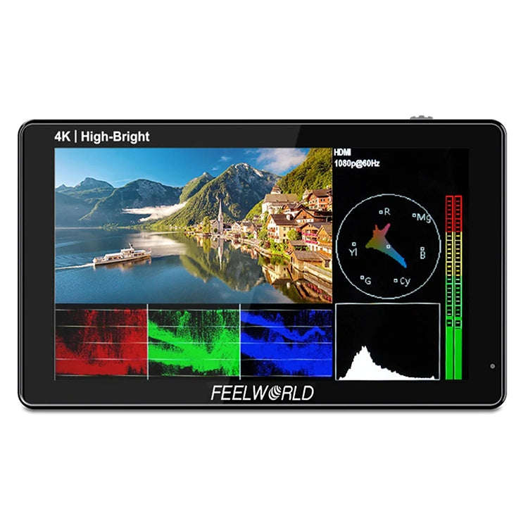 FEELWORLD LUT5E 5.5 inch High Bright 1600nit Touch Screen DSLR Camera Field Monitor F970 External...