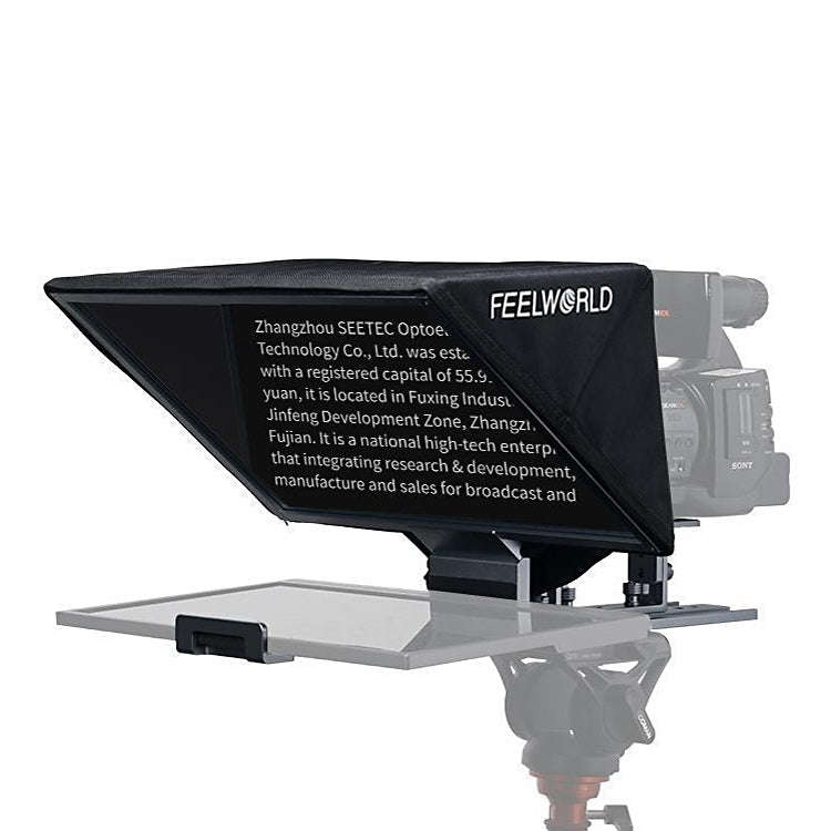 FEELWORLD TP16 16 inch Tablet Horizontal Vertical Prompting Folding Teleprompter, Bluetooth Remot...