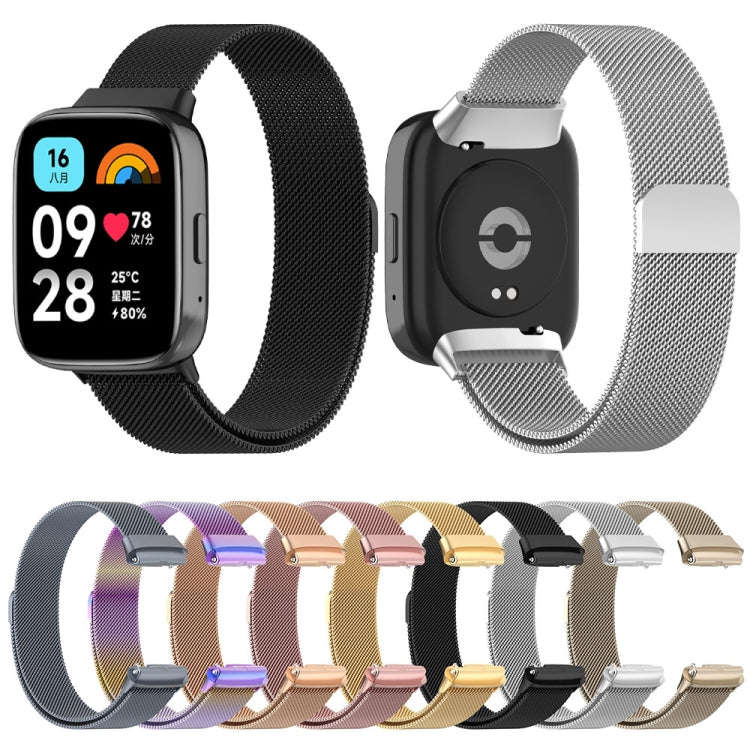 For Redmi Watch 3 Lite / Watch 3 Active Milan Metal Watch Band(Space Grey)