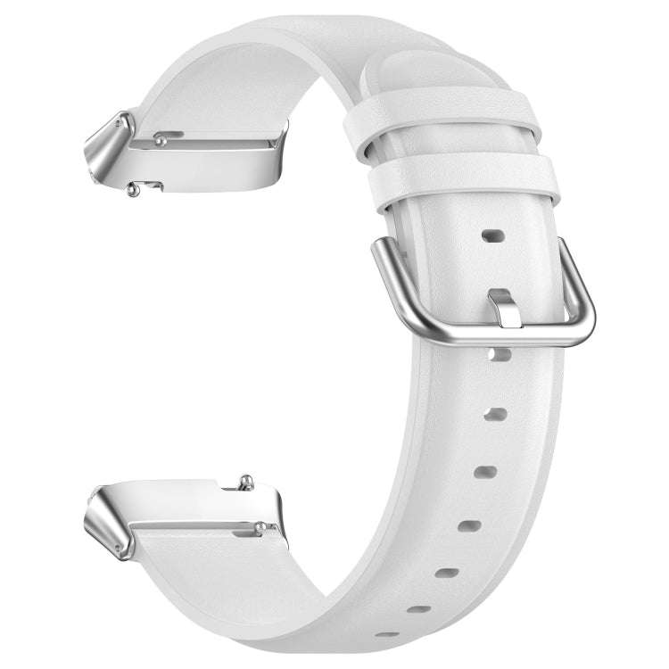 For Redmi Watch 3 Lite / Watch 3 Active Leather Replacement Watch Band(White)