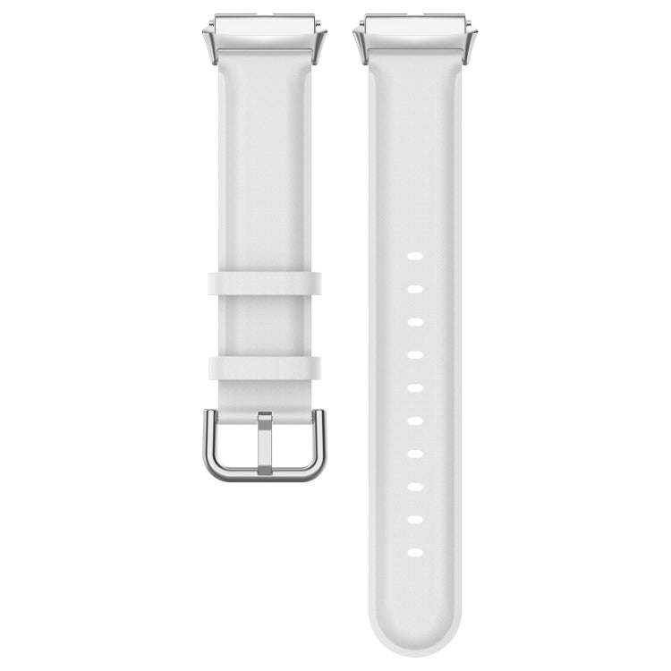 For Redmi Watch 3 Lite / Watch 3 Active Leather Replacement Watch Band(White)