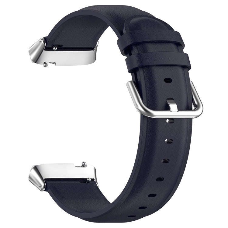 For Redmi Watch 3 Lite / Watch 3 Active Leather Replacement Watch Band(Navy Blue)