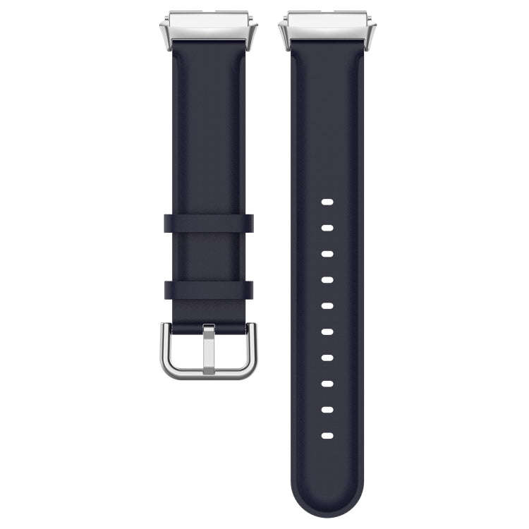 For Redmi Watch 3 Lite / Watch 3 Active Leather Replacement Watch Band(Navy Blue)