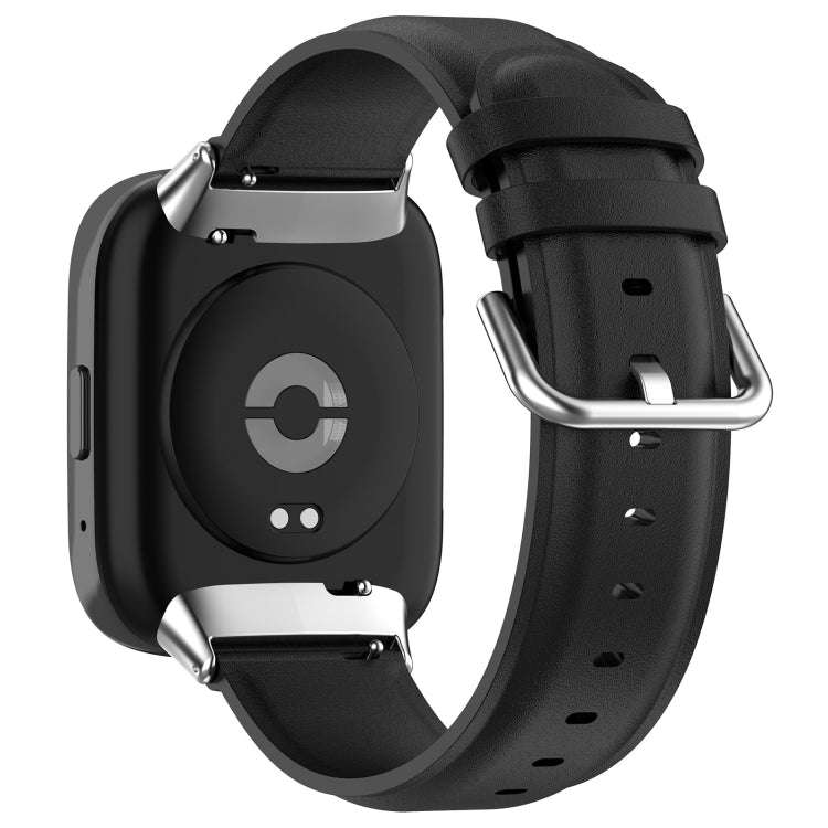 For Redmi Watch 3 Lite / Watch 3 Active Leather Replacement Watch Band(Black)