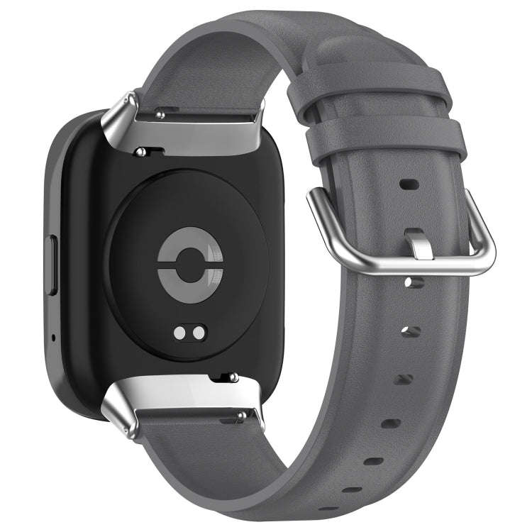 For Redmi Watch 3 Lite / Watch 3 Active Leather Replacement Watch Band(Grey)