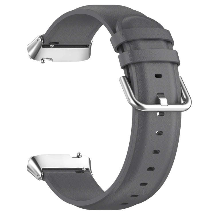 For Redmi Watch 3 Lite / Watch 3 Active Leather Replacement Watch Band(Grey)