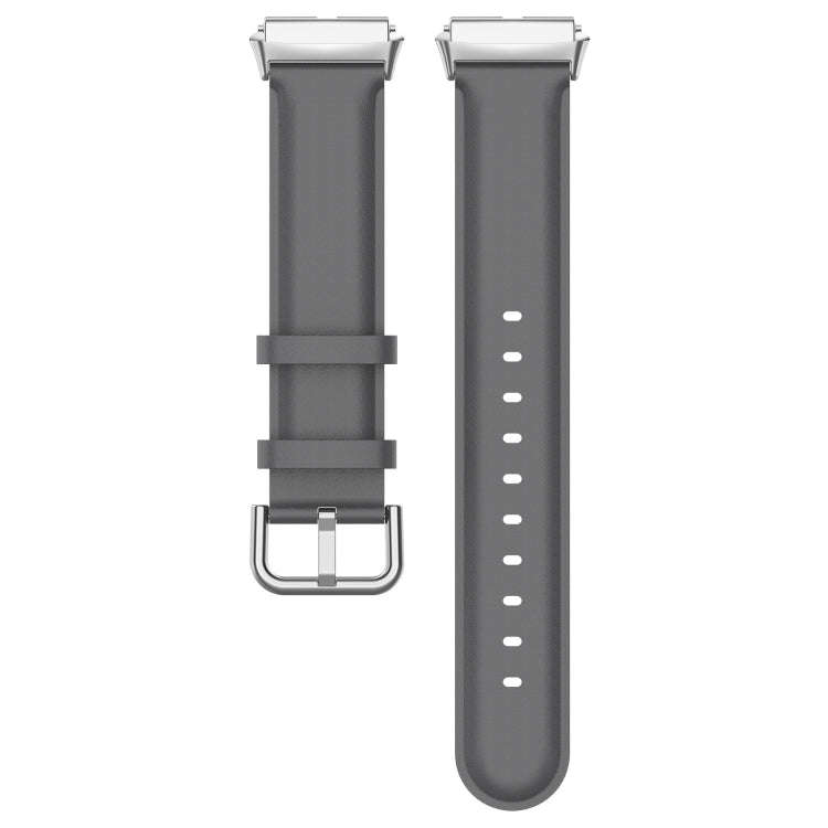 For Redmi Watch 3 Lite / Watch 3 Active Leather Replacement Watch Band(Grey)