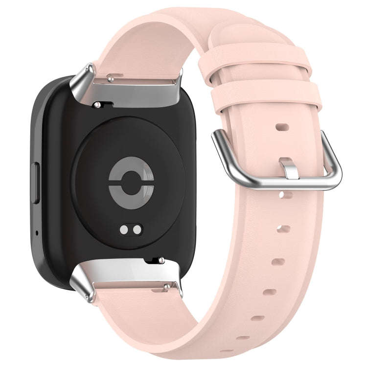 For Redmi Watch 3 Lite / Watch 3 Active Leather Replacement Watch Band(Light Pink)