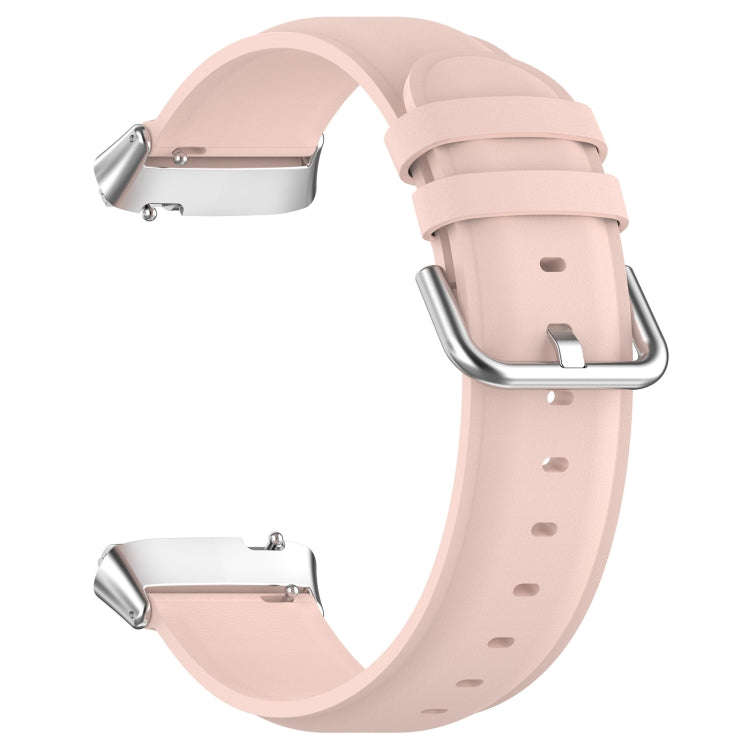 For Redmi Watch 3 Lite / Watch 3 Active Leather Replacement Watch Band(Light Pink)