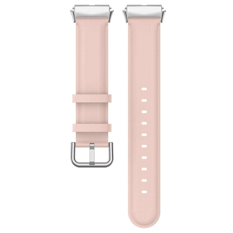 For Redmi Watch 3 Lite / Watch 3 Active Leather Replacement Watch Band(Light Pink)