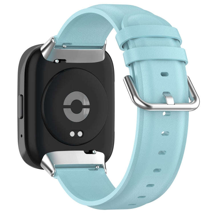 For Redmi Watch 3 Lite / Watch 3 Active Leather Replacement Watch Band(Light Blue)