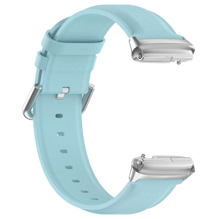 For Redmi Watch 3 Lite / Watch 3 Active Leather Replacement Watch Band(Light Blue)