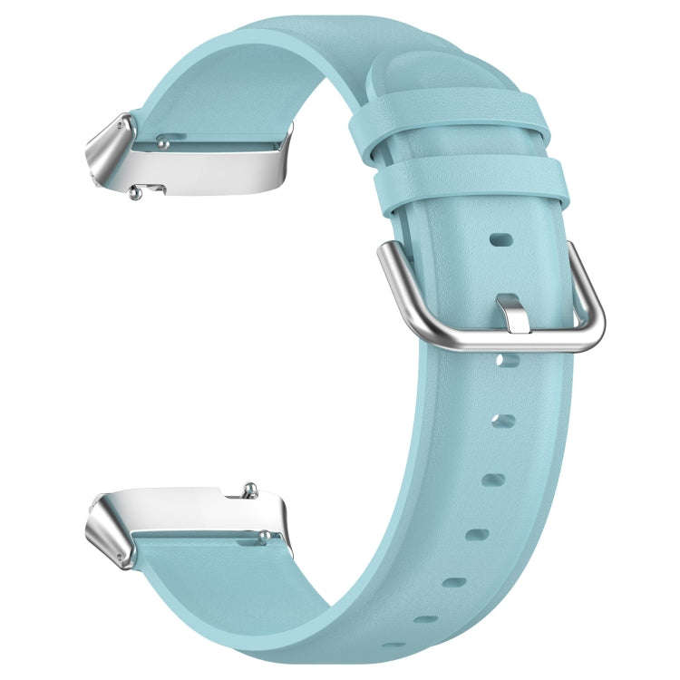 For Redmi Watch 3 Lite / Watch 3 Active Leather Replacement Watch Band(Light Blue)
