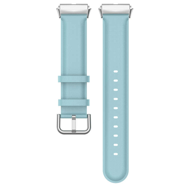 For Redmi Watch 3 Lite / Watch 3 Active Leather Replacement Watch Band(Light Blue)