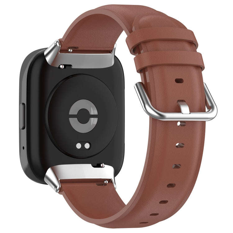 For Redmi Watch 3 Lite / Watch 3 Active Leather Replacement Watch Band(Brown)