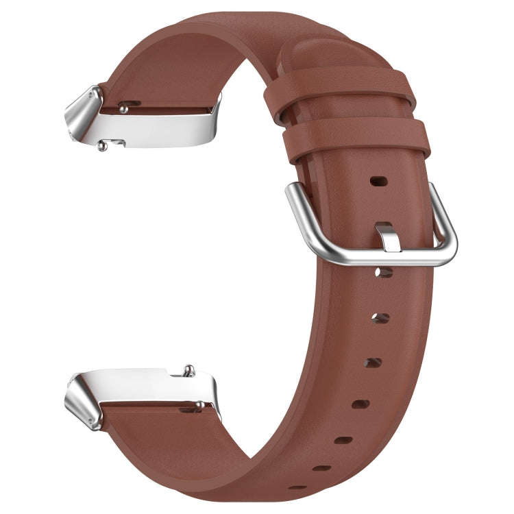 For Redmi Watch 3 Lite / Watch 3 Active Leather Replacement Watch Band(Brown)