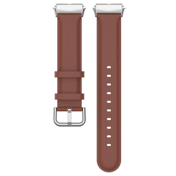 For Redmi Watch 3 Lite / Watch 3 Active Leather Replacement Watch Band(Brown)