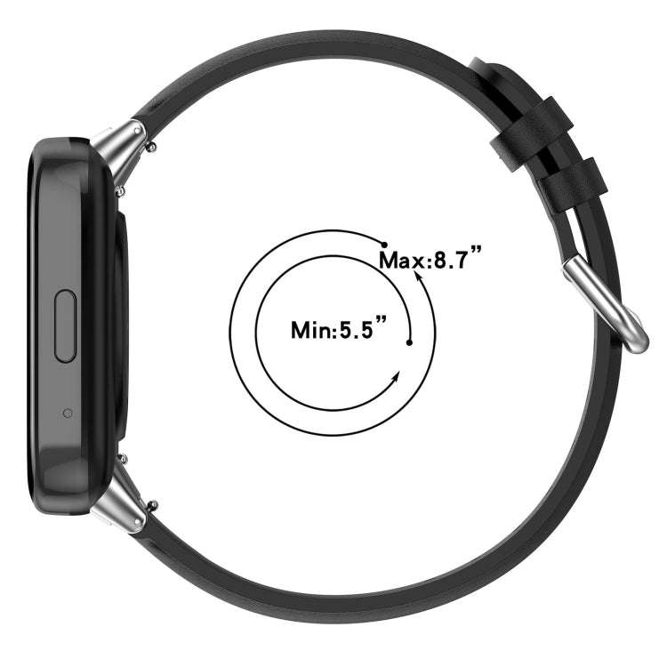 For Redmi Watch 3 Lite / Watch 3 Active Leather Replacement Watch Band(Grey)