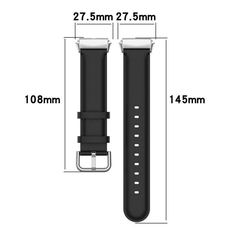 For Redmi Watch 3 Lite / Watch 3 Active Leather Replacement Watch Band(Grey)