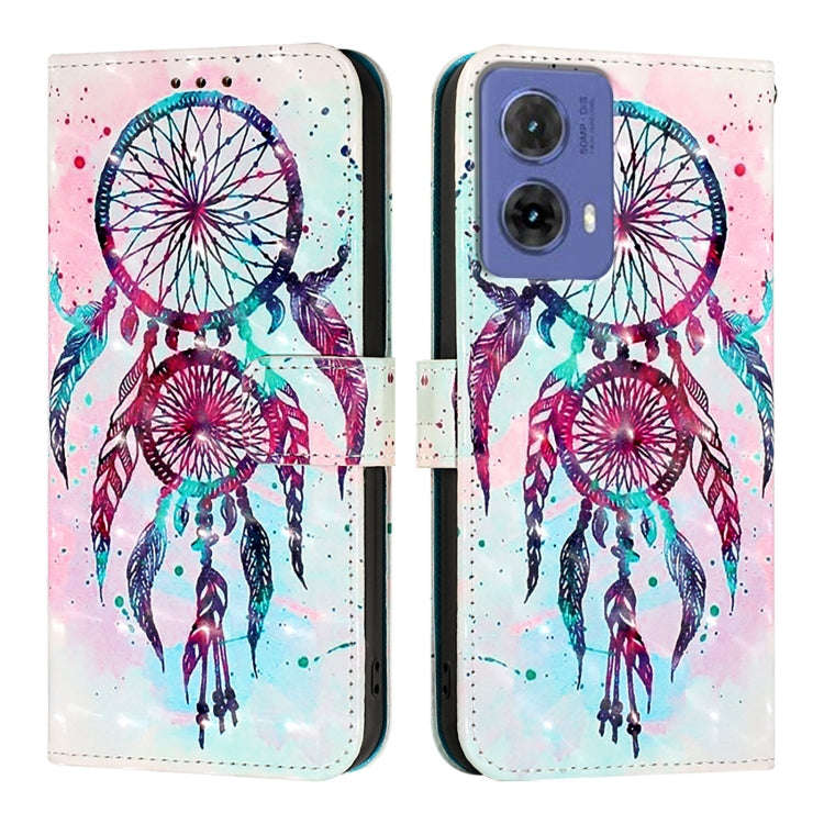 For Motorola Moto G85 3D Painting Horizontal Flip Leather Phone Case(Color Drop Wind Chimes)