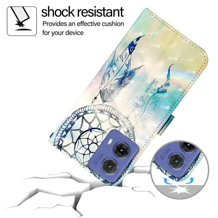 For Motorola Moto G85 3D Painting Horizontal Flip Leather Phone Case(Dream Wind Chimes)