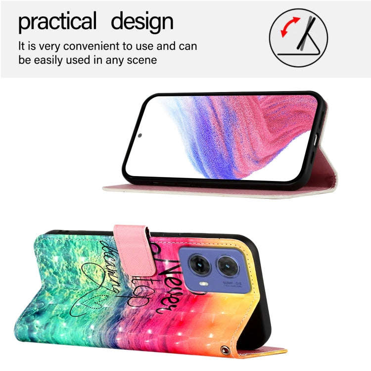 For Motorola Moto G85 3D Painting Horizontal Flip Leather Phone Case(Chasing Dreams)
