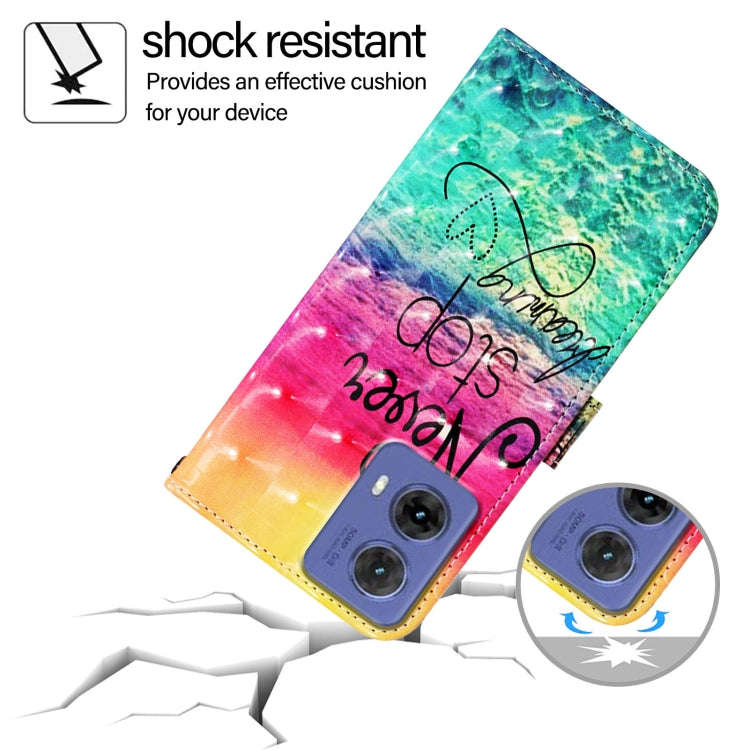 For Motorola Moto G85 3D Painting Horizontal Flip Leather Phone Case(Chasing Dreams)