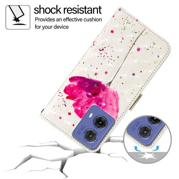 For Motorola Moto G85 3D Painting Horizontal Flip Leather Phone Case(Flower)