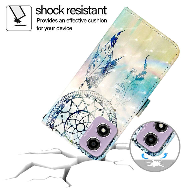 For Motorola Moto E14 3D Painting Horizontal Flip Leather Phone Case(Dream Wind Chimes)