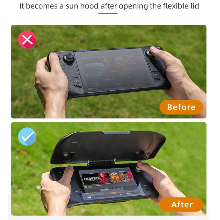 For Steam Deck Hifylux 3 in 1 Gaming Console Protector Guard Monitor Cover Sun Hood Kickstand Hol...