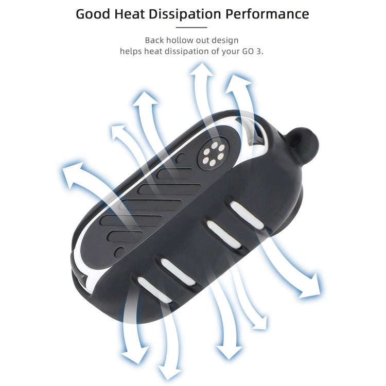 For Insta360 GO 3 Sunnylife Cooling Silicone Case Stickers Skin Wrap Lens Cover with Neck Strap(B...